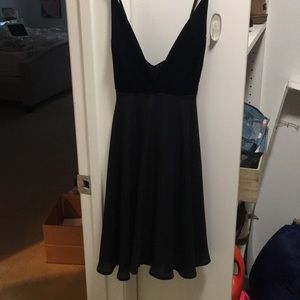 Velvet/Chiffon black dress